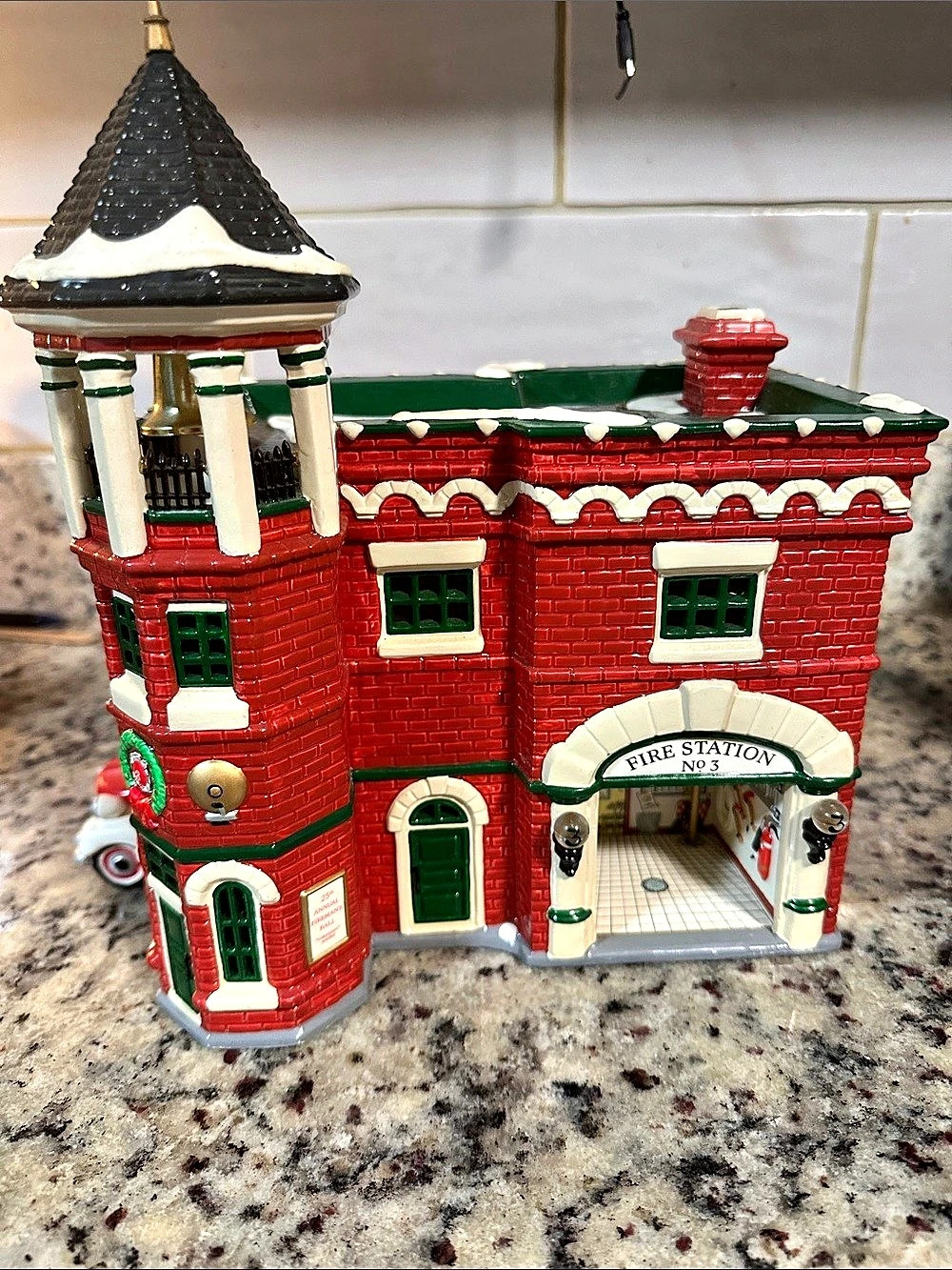 Department 56 Fire Station #3 Christmas Village Decor